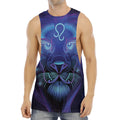 Dark Leo Zodiac Sign Print Men's Muscle Tank Top