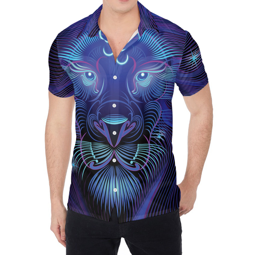 Dark Leo Zodiac Sign Print Men's Shirt