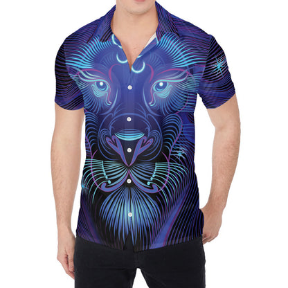 Dark Leo Zodiac Sign Print Men's Shirt