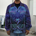 Dark Leo Zodiac Sign Print Men's Shirt Jacket
