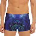 Dark Leo Zodiac Sign Print Men's Short Boxer Briefs