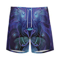 Dark Leo Zodiac Sign Print Men's Athletic Shorts