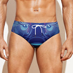 Dark Leo Zodiac Sign Print Men's Swim Briefs