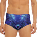 Dark Leo Zodiac Sign Print Men's Triangle Swim Briefs