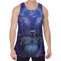 Dark Leo Zodiac Sign Print Men's Velvet Tank Top