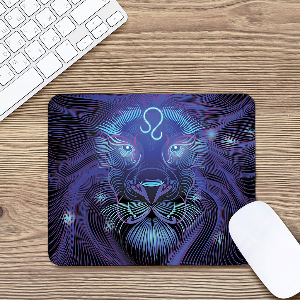 Dark Leo Zodiac Sign Print Mouse Pad