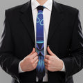 Dark Leo Zodiac Sign Print Necktie