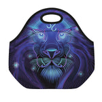 Dark Leo Zodiac Sign Print Neoprene Lunch Bag