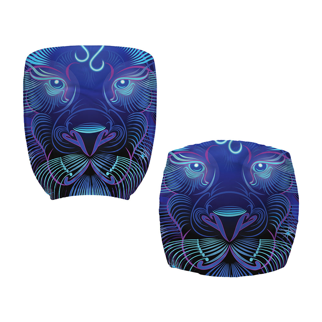 Dark Leo Zodiac Sign Print Office Chair Cover