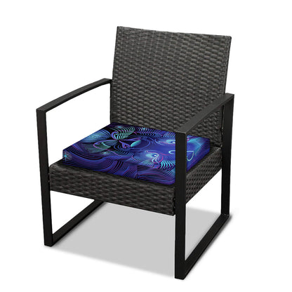 Dark Leo Zodiac Sign Print Outdoor Seat Cushion Cover