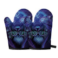 Dark Leo Zodiac Sign Print Oven Mitts