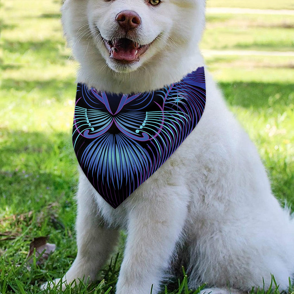 Dark Leo Zodiac Sign Print Over The Collar Dog Bandana