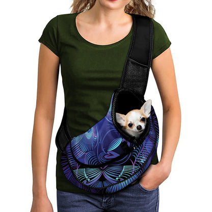 Dark Leo Zodiac Sign Print Pet Sling Carrier