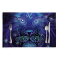 Dark Leo Zodiac Sign Print Placemat