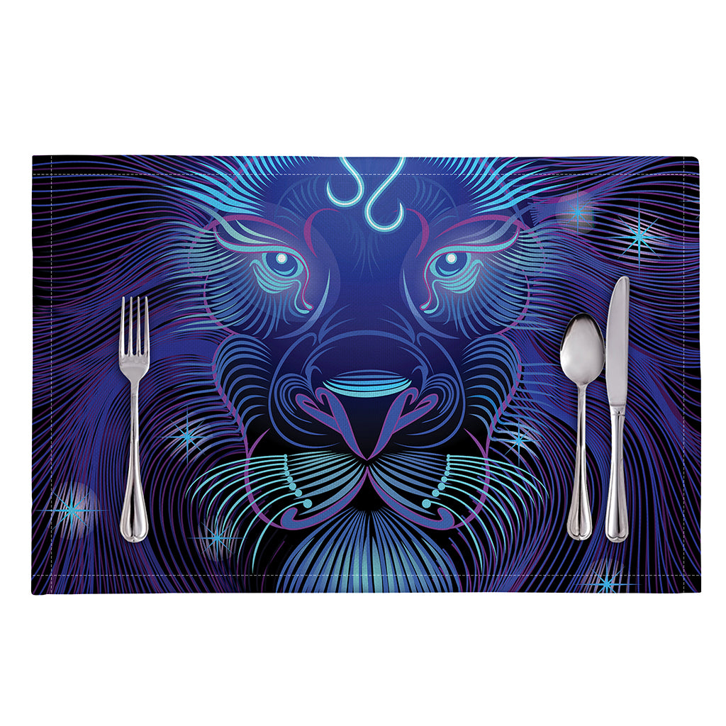 Dark Leo Zodiac Sign Print Placemat