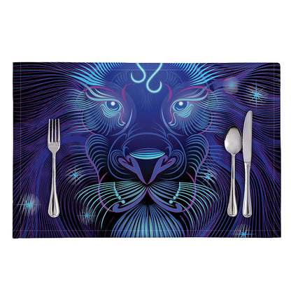 Dark Leo Zodiac Sign Print Placemat