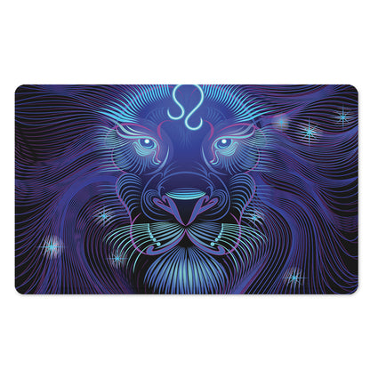 Dark Leo Zodiac Sign Print Polyester Doormat