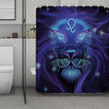 Dark Leo Zodiac Sign Print Polyester Shower Curtain