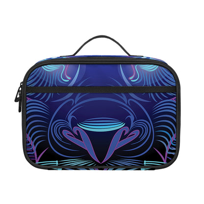 Dark Leo Zodiac Sign Print Portable Lunch Bag