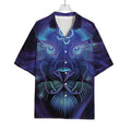 Dark Leo Zodiac Sign Print Rayon Hawaiian Shirt