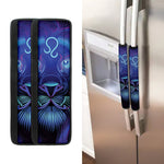 Dark Leo Zodiac Sign Print Refrigerator Handle Covers