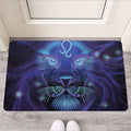 Dark Leo Zodiac Sign Print Rubber Doormat