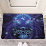 Dark Leo Zodiac Sign Print Rubber Doormat