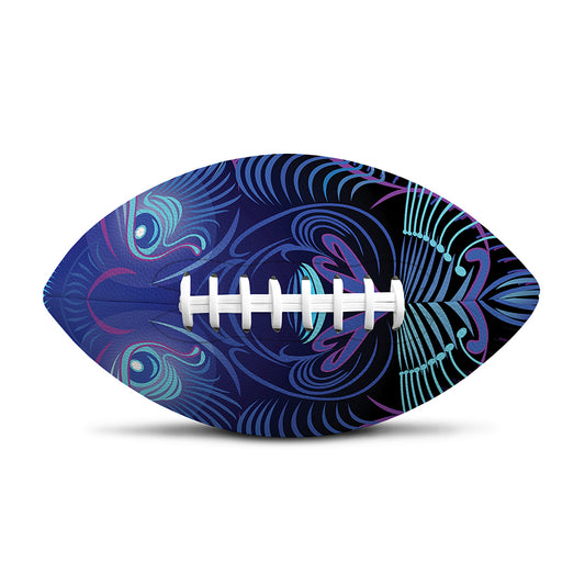 Dark Leo Zodiac Sign Print Rugby Ball