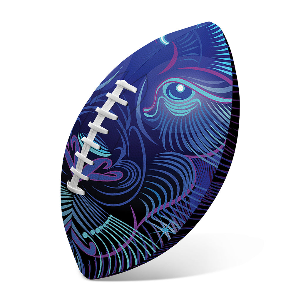 Dark Leo Zodiac Sign Print Rugby Ball