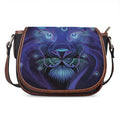 Dark Leo Zodiac Sign Print Saddle Bag