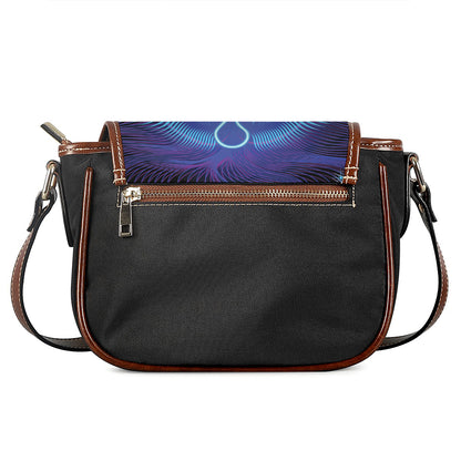 Dark Leo Zodiac Sign Print Saddle Bag