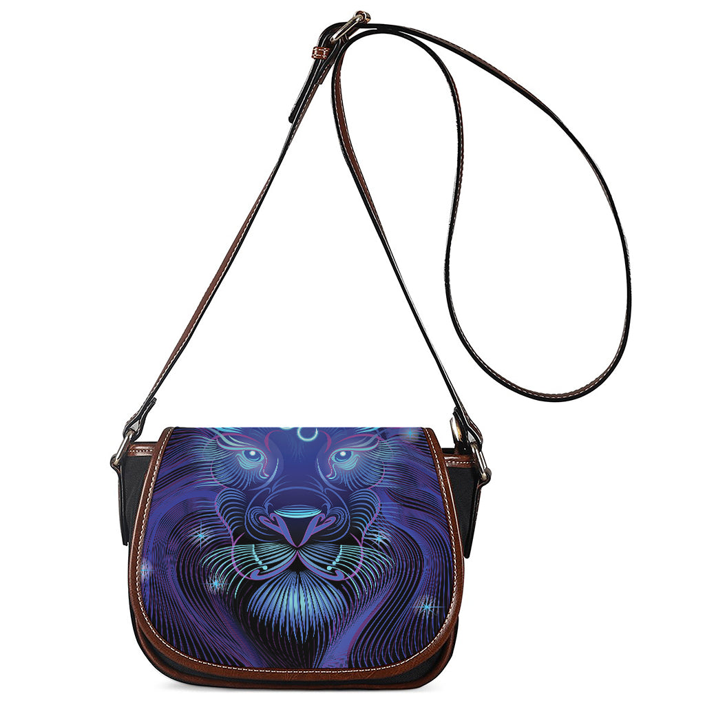 Dark Leo Zodiac Sign Print Saddle Bag