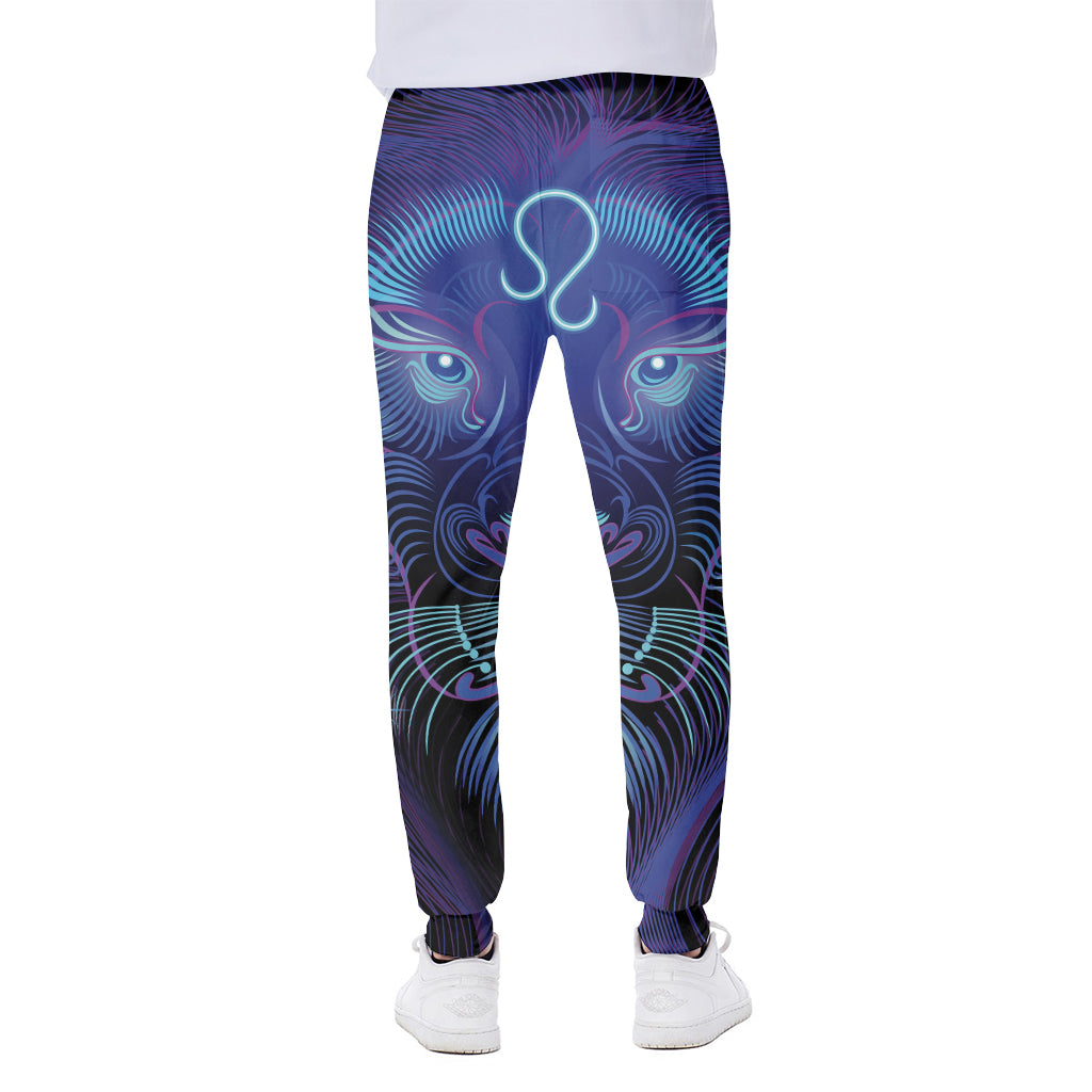 Dark Leo Zodiac Sign Print Scuba Joggers