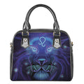 Dark Leo Zodiac Sign Print Shoulder Handbag