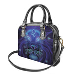 Dark Leo Zodiac Sign Print Shoulder Handbag