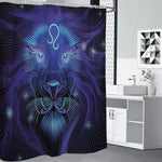 Dark Leo Zodiac Sign Print Shower Curtain