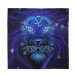 Dark Leo Zodiac Sign Print Silk Bandana