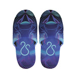 Dark Leo Zodiac Sign Print Slippers