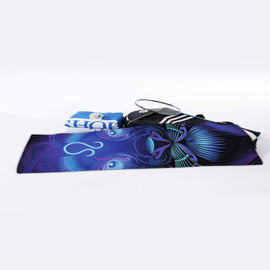 Dark Leo Zodiac Sign Print Sports Towel