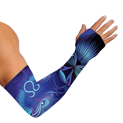 Dark Leo Zodiac Sign Print Sun Protection Arm Sleeves