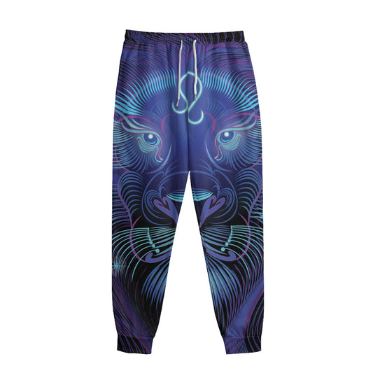 Dark Leo Zodiac Sign Print Sweatpants