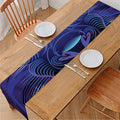 Dark Leo Zodiac Sign Print Table Runner