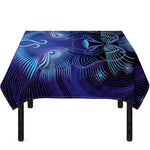 Dark Leo Zodiac Sign Print Tablecloth