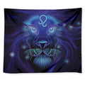 Dark Leo Zodiac Sign Print Tapestry