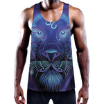 Dark Leo Zodiac Sign Print Training Tank Top