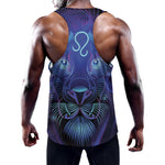 Dark Leo Zodiac Sign Print Training Tank Top