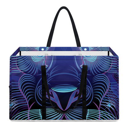 Dark Leo Zodiac Sign Print Utility Tote Bag