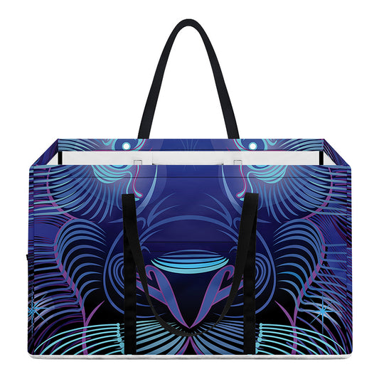 Dark Leo Zodiac Sign Print Utility Tote Bag