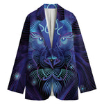 Dark Leo Zodiac Sign Print Women's Blazer