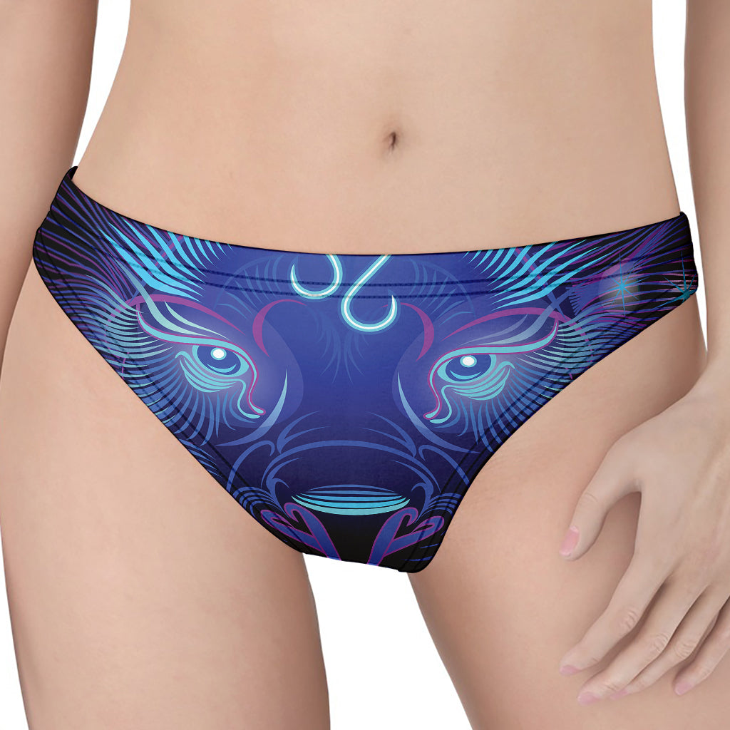 Dark Leo Zodiac Sign Print Women's Thong